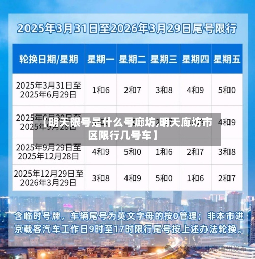 【明天限号是什么号廊坊,明天廊坊市区限行几号车】
