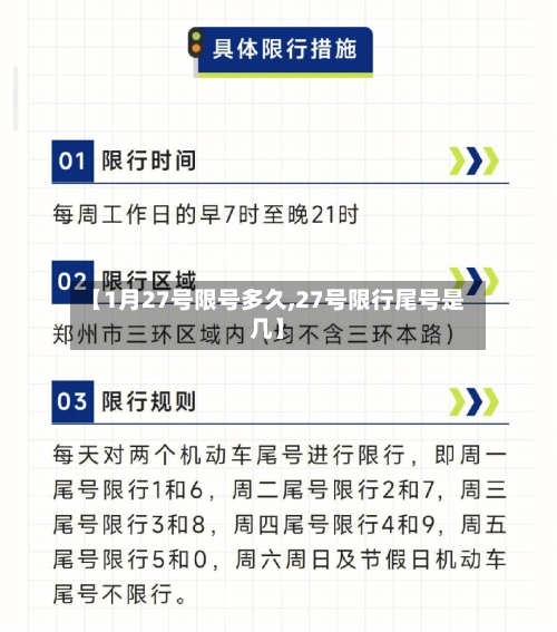 【1月27号限号多久,27号限行尾号是几】