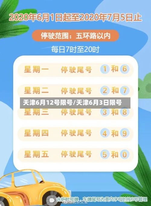 天津6月12号限号/天津6月3日限号