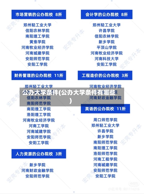 公办大学条件(公办大学条件有哪些)
