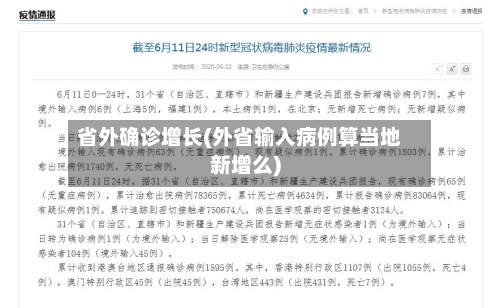 省外确诊增长(外省输入病例算当地新增么)-第2张图片
