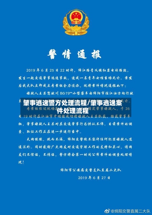 肇事逃逸警方处理流程/肇事逃逸案件处理流程-第3张图片
