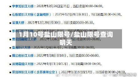 1月10号盐山限号/盐山限号查询明天