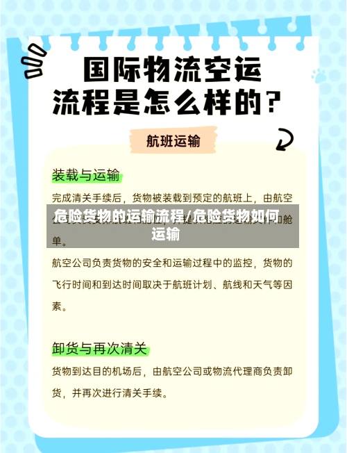 危险货物的运输流程/危险货物如何运输-第2张图片